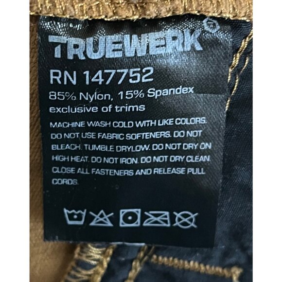 Truewerk Men's T1 Werkpant Sand Brown Cargo Utility Work Pants 38" x 31" - Picture 8 of 8